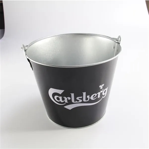 Round shape 6 bottles Tin Ice bucket with opener