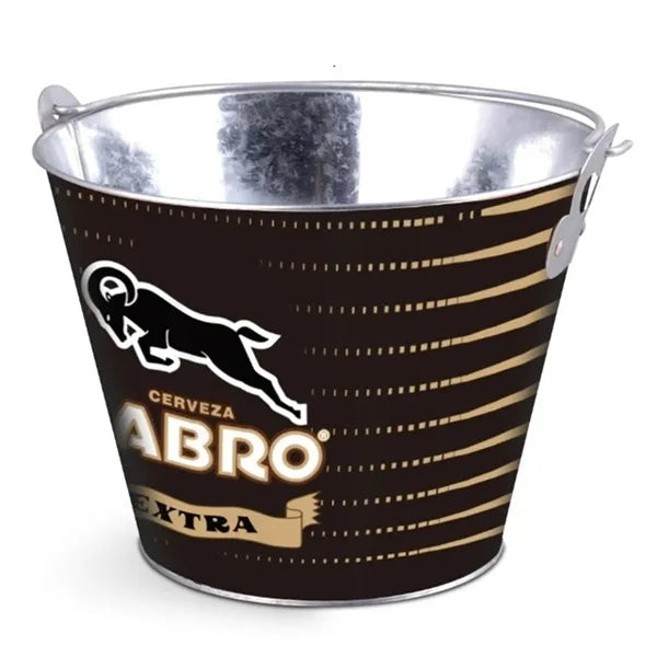 Round shape 6 bottles Tin Ice bucket with opener
