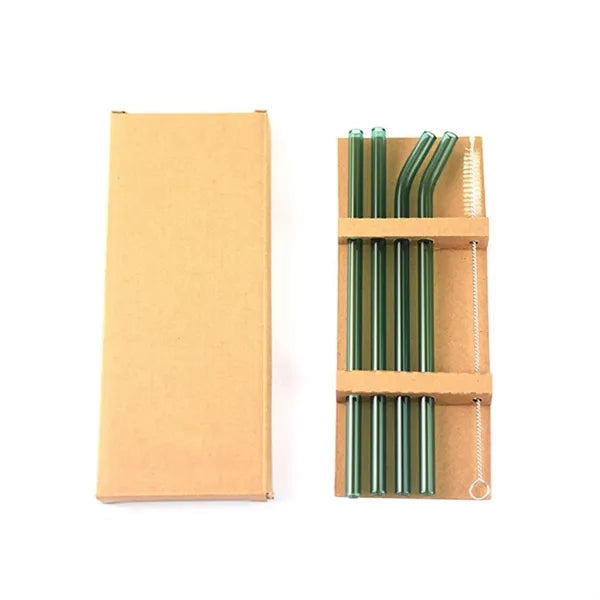Heat-Resistant Glass Straw Set