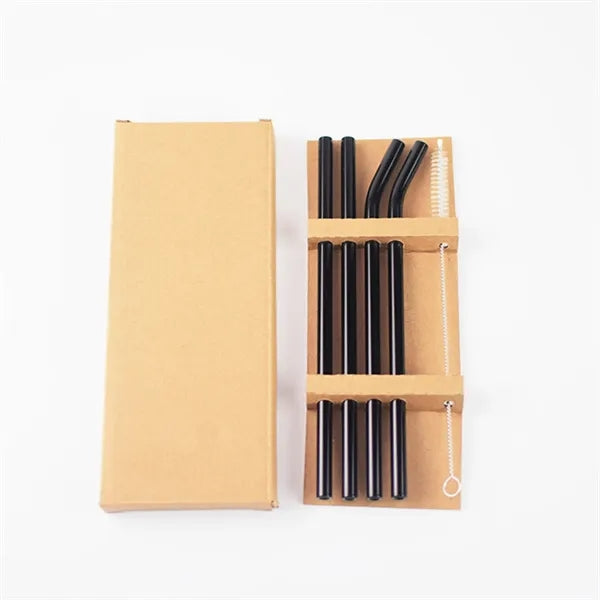 Heat-Resistant Glass Straw Set