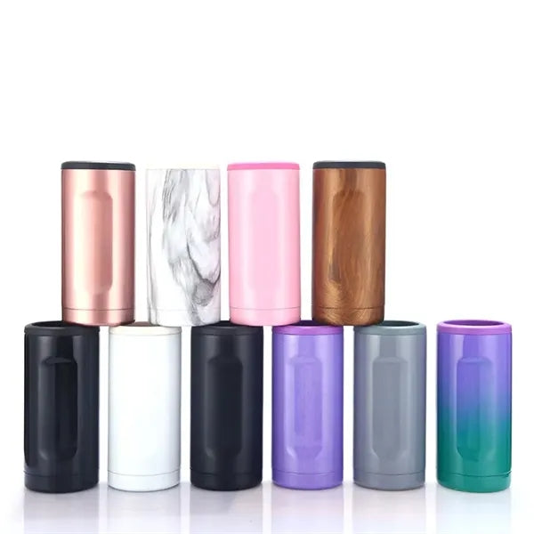 Double-walled Stainless Steel brumattes Can Cooler tumbler