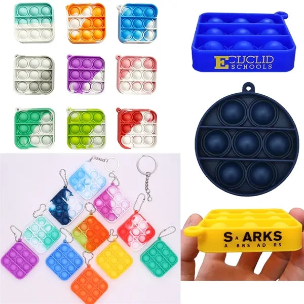 Push Pop Bubble Fidget Toy Keychain
