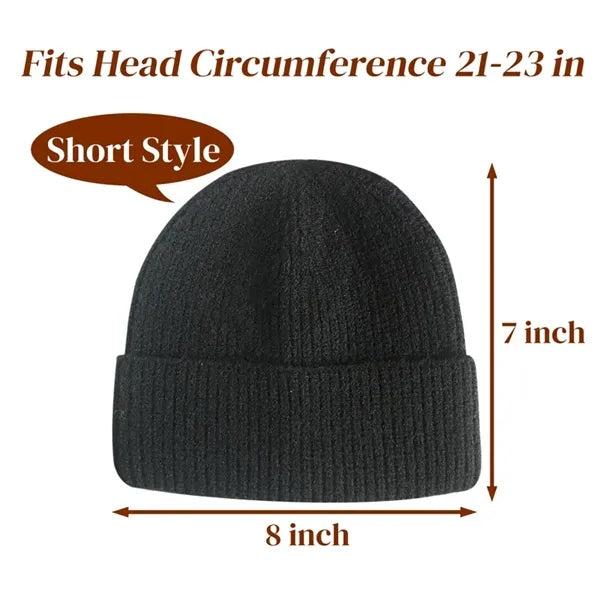 Short Cuff Knit Beanie