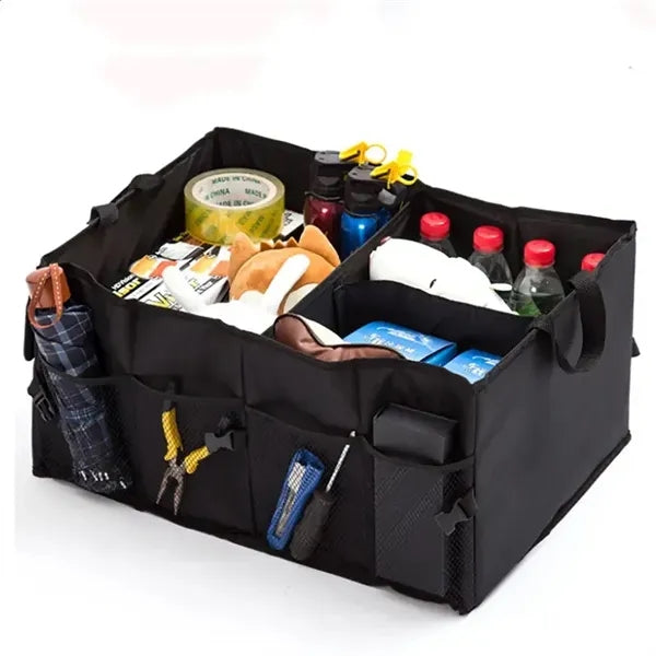 Collapsible Multi Compartment Car Trunk Organizaer