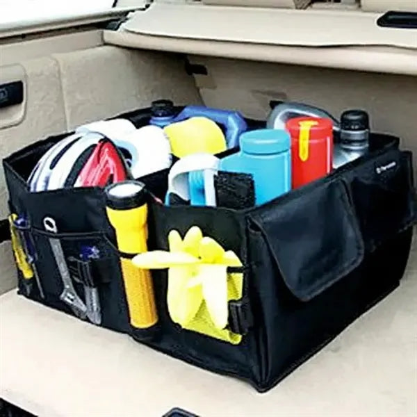 Collapsible Multi Compartment Car Trunk Organizaer