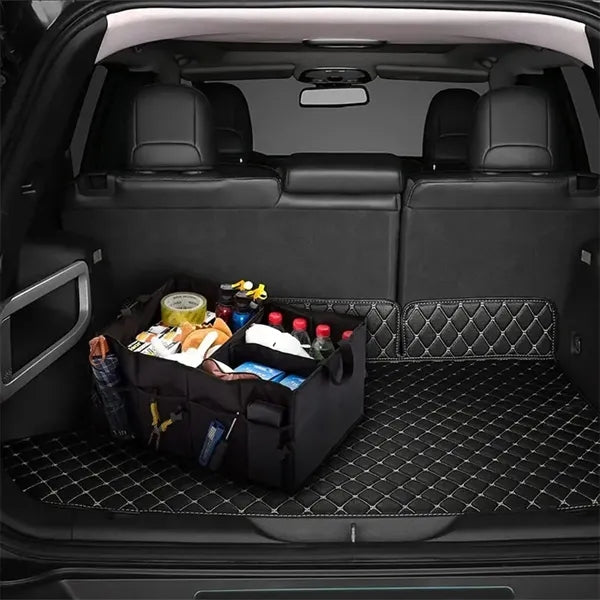 Collapsible Multi Compartment Car Trunk Organizaer