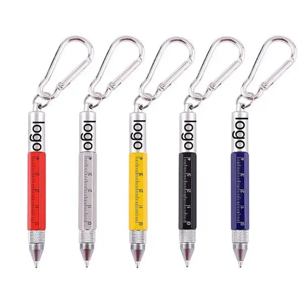 6 In 1 Keychain Multifunction Metal Ballpoint Pen