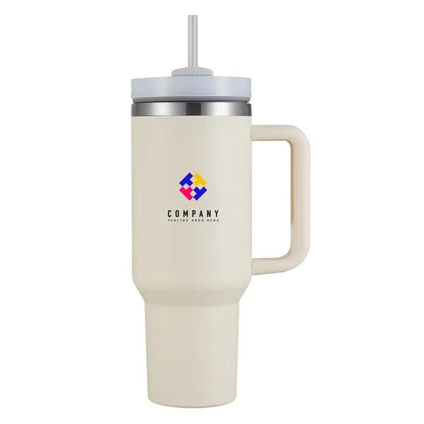 Aqueduct-VIII 40 Oz Tumbler Mugs with Straw (Double Walled)