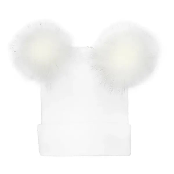 Double Pom-Pom Warm Knit Hat