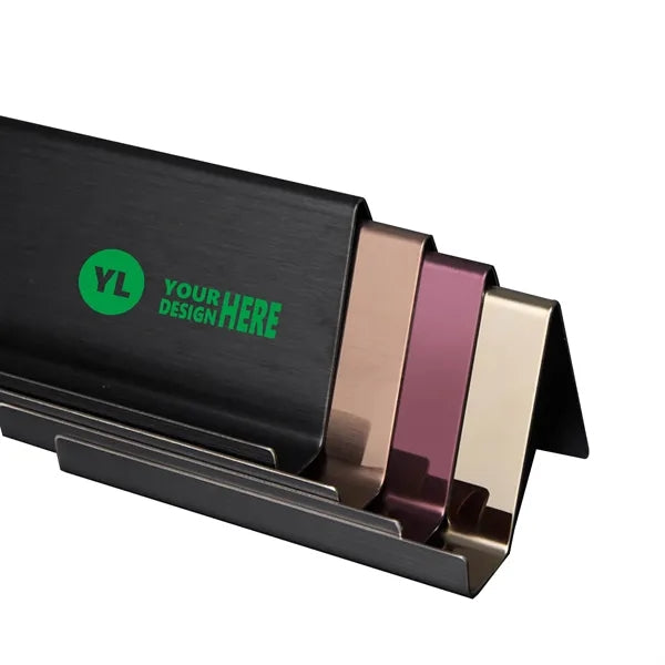 Metal Desktop Card Holder Desk Stainless Business Office