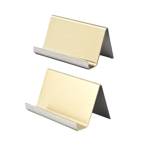 Metal Desktop Card Holder Desk Stainless Business Office