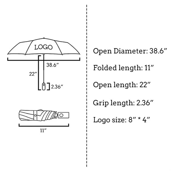 UV protection Fully Automatic Folding Umbrella 8 Bones