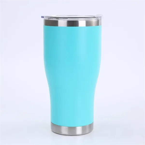 20oz Powder Coated Waist Shape Insulated Mug with Lid