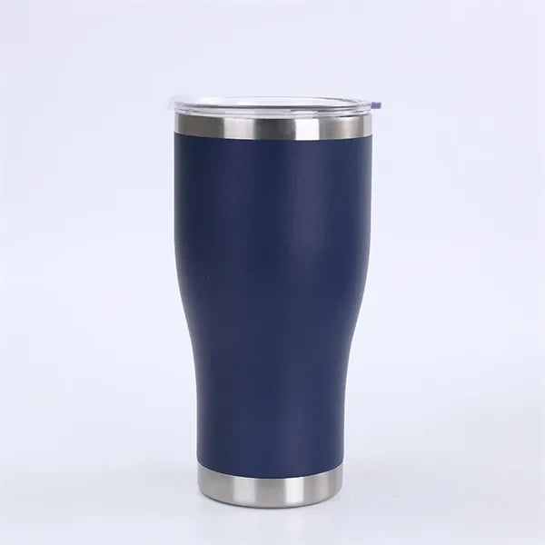 20oz Powder Coated Waist Shape Insulated Mug with Lid