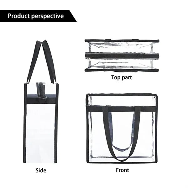 Clear Tote Bag with Zipper