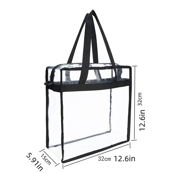 Clear Tote Bag with Zipper