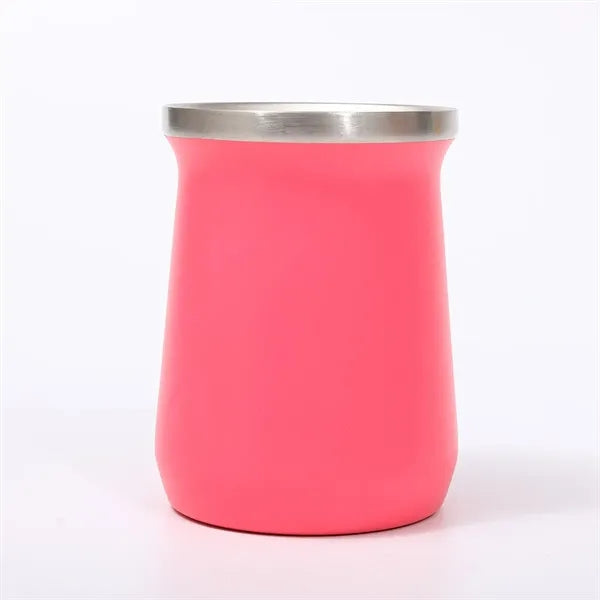 8oz Mini Insulated Madai Cup With Metal Straw