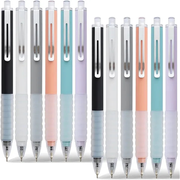 Black Gel Point Press Retractable Writing Ballpoint Pen