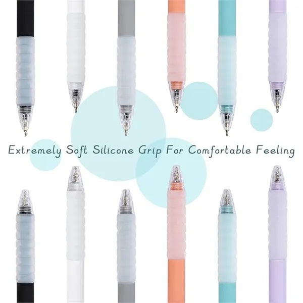 Black Gel Point Press Retractable Writing Ballpoint Pen