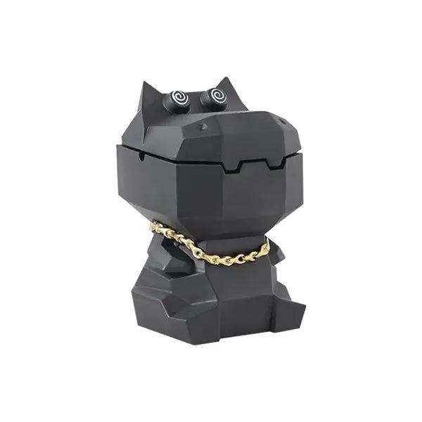 Hippopotamus Ashtray with Lid Creative Personality 3.1"x3.5"