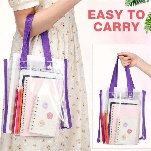 Stadium Approved Clear Transparent Pvc Tote Bag (12"X12"X6")