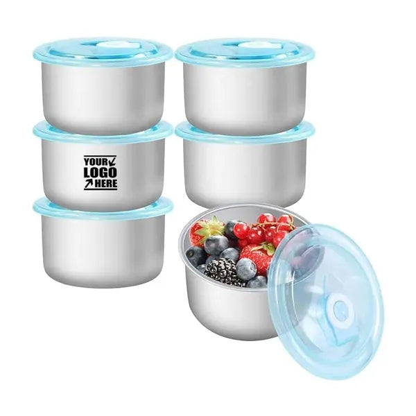 Stainless Steel Round Food Storage Box Container