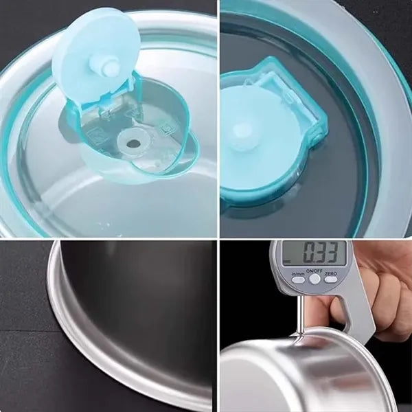 Stainless Steel Round Food Storage Box Container