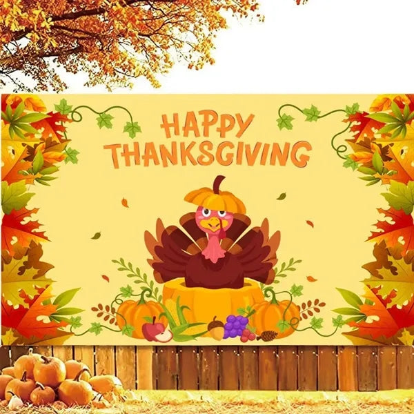 Happy Fall Flag Banner Decorations Autumn Yard Signs