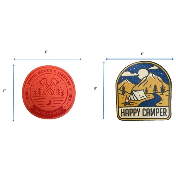 Vegan Leather CUSTOM PATCHES 3"