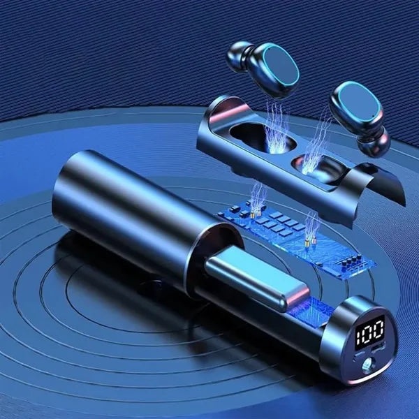 Touch Control Mini Wireless Headphone With LED Light