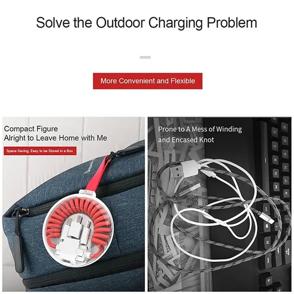 6 IN1 Multi Retractable USB Charging Cable