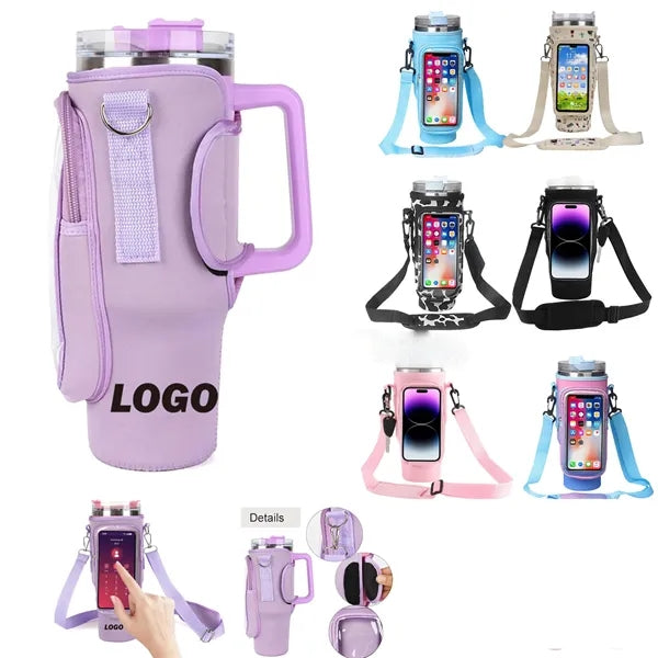 Water Bottle Bag With Cell Phone Pocket