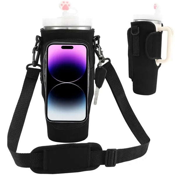 Water Bottle Bag With Cell Phone Pocket