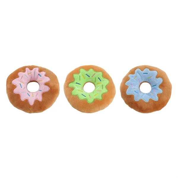 Pet Plush Donuts Shape Dog Chew Squeaky Toy
