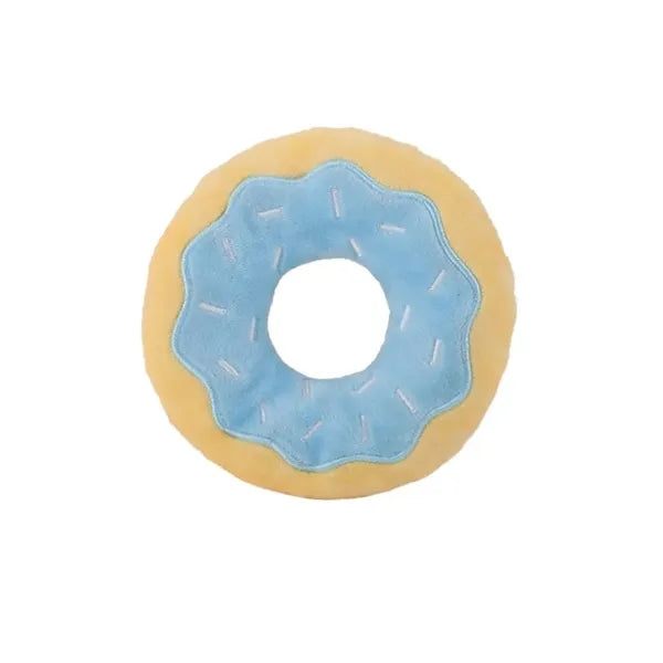 Pet Plush Donuts Shape Dog Chew Squeaky Toy