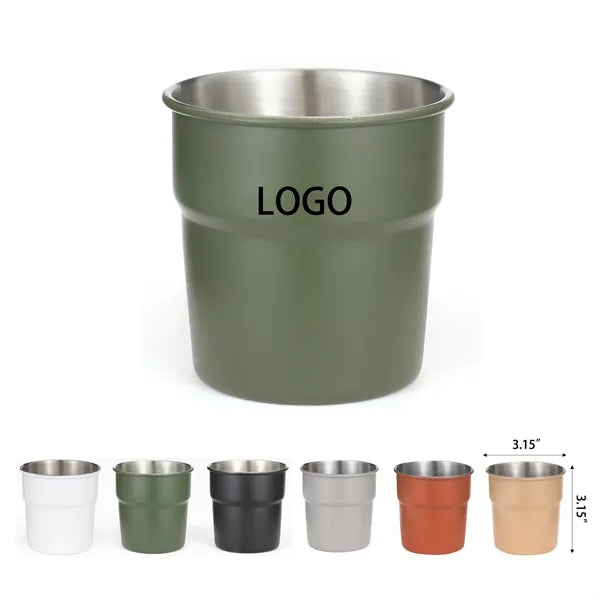 Outdoor Camping Portable 300ml Stainless Steel Beer Mug