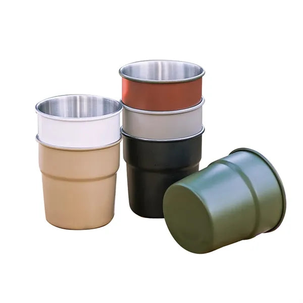 Outdoor Camping Portable 300ml Stainless Steel Beer Mug