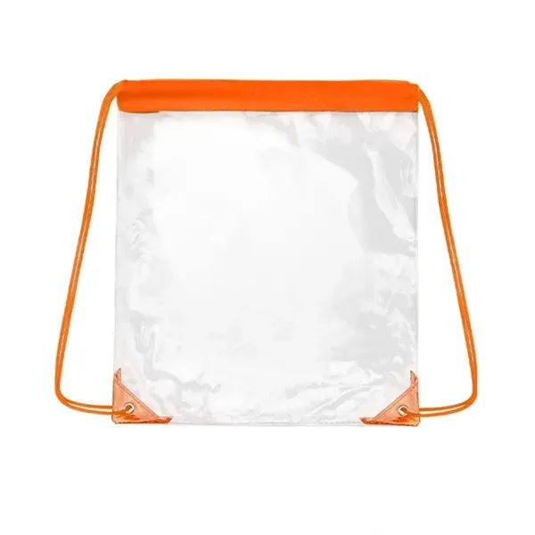 Travel Clear PVC Stadium Drawstring Bag Backpack