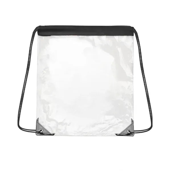 Travel Clear PVC Stadium Drawstring Bag Backpack