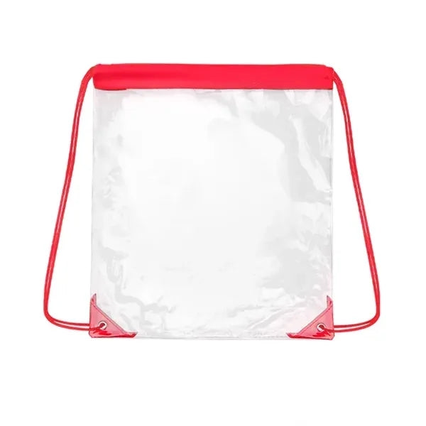 Travel Clear PVC Stadium Drawstring Bag Backpack