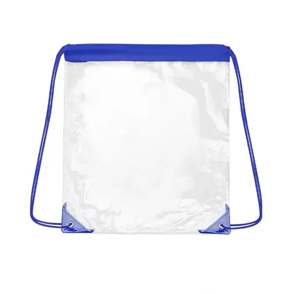 Travel Clear PVC Stadium Drawstring Bag Backpack
