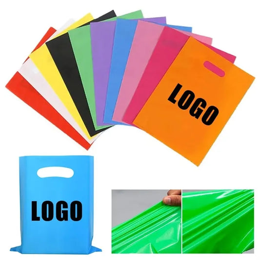 Recyclable Die Cut Handle Plastic Bag - 13" x 9"