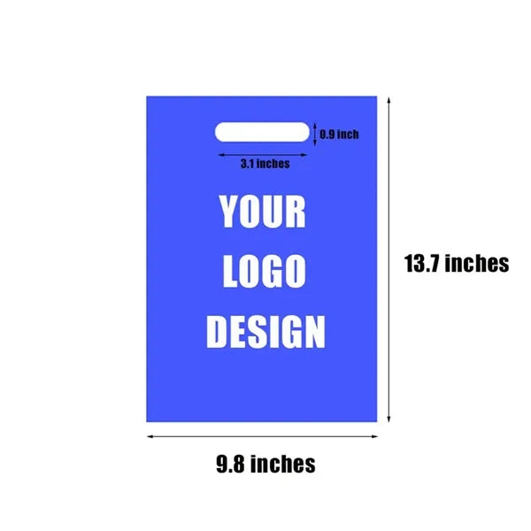 Recyclable Die Cut Handle Plastic Bag - 13" x 9"