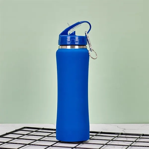 500ml Waist Sports Water Bottle with Straw Lid