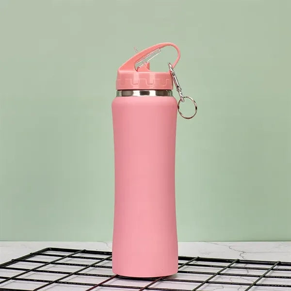 500ml Waist Sports Water Bottle with Straw Lid
