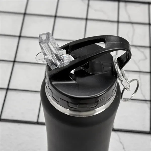 500ml Waist Sports Water Bottle with Straw Lid