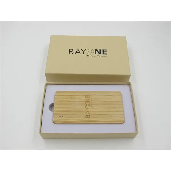 5000 Mah Eco Bamboo Power Bank Fast Wireless Charger