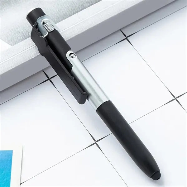 4-in-1 Multfuction Folding Ballpoint Pen Stylus With LED Lig