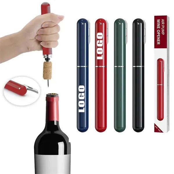Air Pressure Pump Wine Bottle Opener With Foil Knife