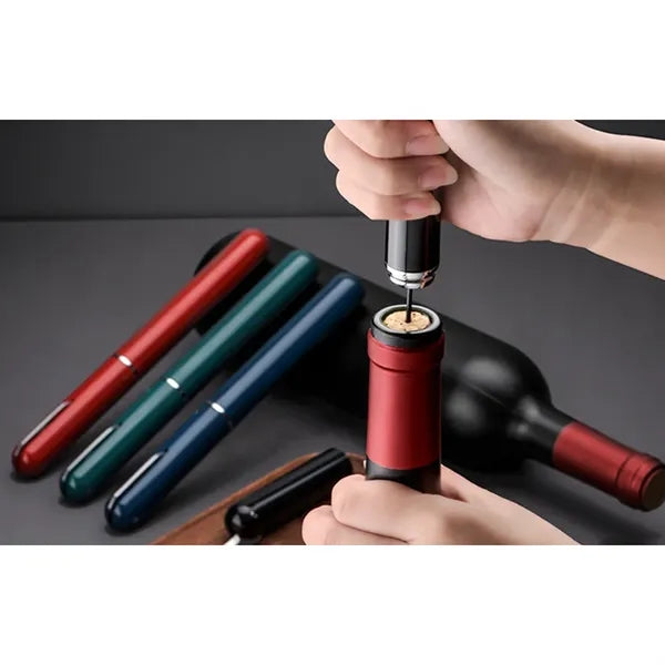 Air Pressure Pump Wine Bottle Opener With Foil Knife